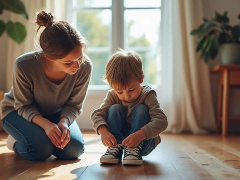 Apprendre à faire ses lacets : une méthode simple étape par étape